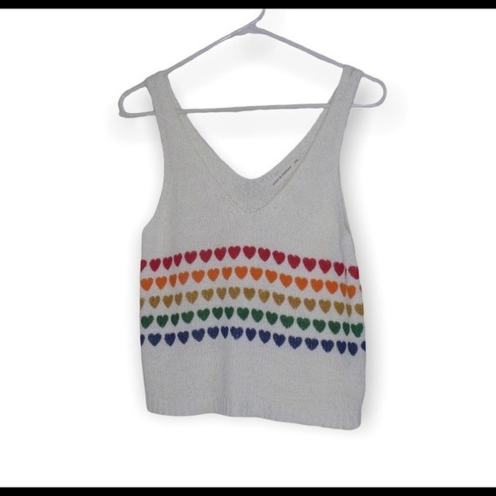 Moon & Madison Heart Tank Top Sweater